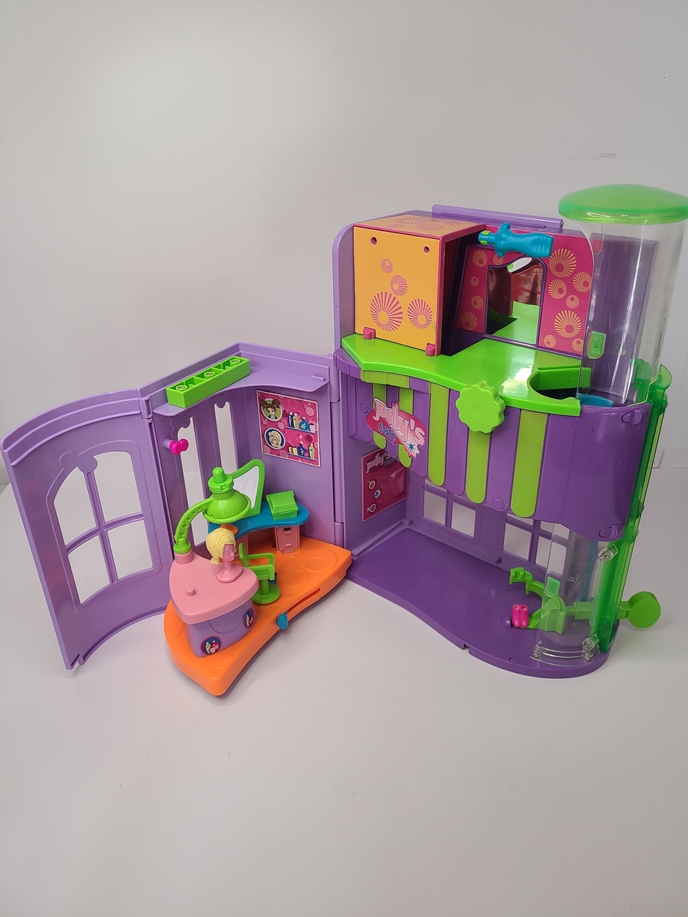 2004 Polly Pocket Mini Mall House of Style Cafe Salon Set Vintage
